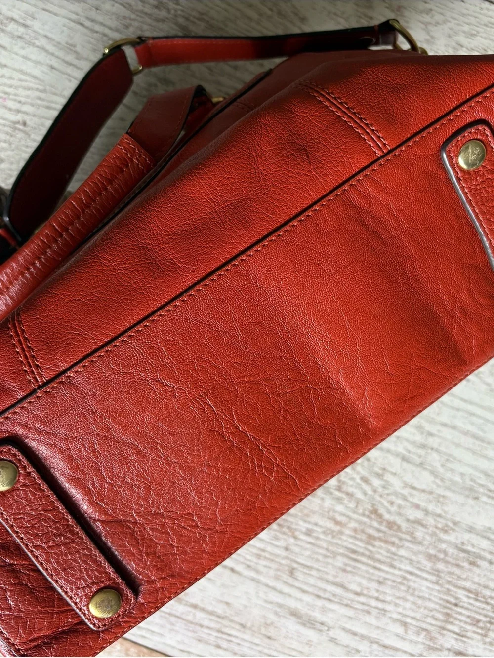 Coach Leather Satchel with Gold Hardware - Picture 4 of 5